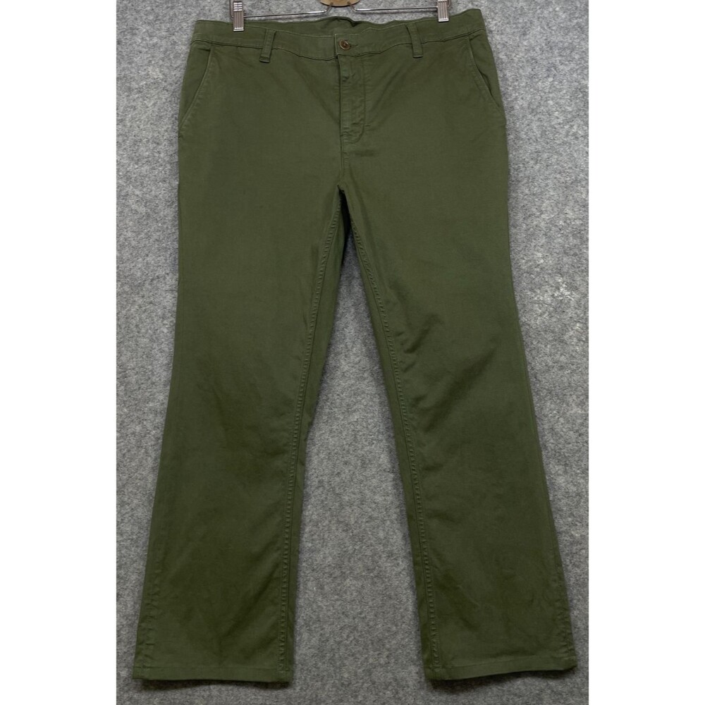 Nudie Jeans Co Easy Alvin Pants Mens 36x27 Olive Green Chinos Chino Pant Cotton